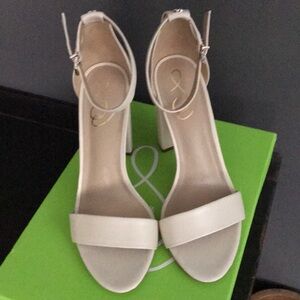 Sam Edelman Yaro ivory leather 8 1/2 heels
